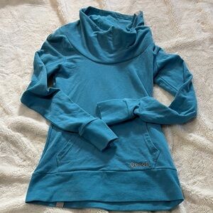 64 Bench Funnel Neck Pullover Hoodie Teal Blue Size S – Cozy Streetwear
